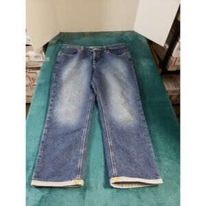 Tommy Hilfiger Jeans Size 14 Womens Blue Denim Pants Ladies Mid Rise Hipster